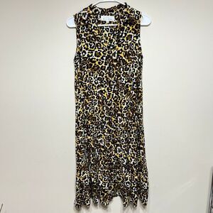 Margaux Riviera Leopard Print Sleeveless Dress Small